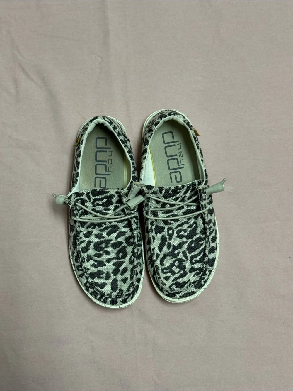 Hey Dude Kids Slip-On Shies in Black & White Leopard